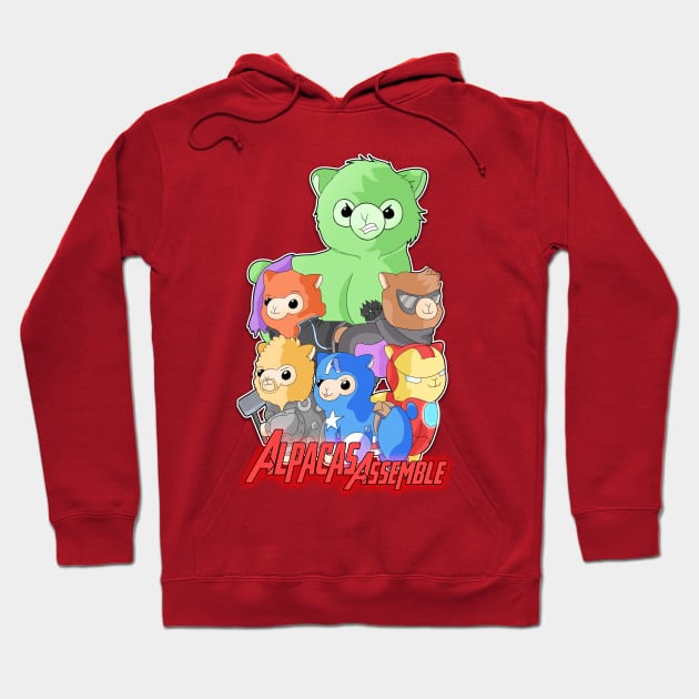 Alpacas Assemble Hoodie by Sam Sawyer